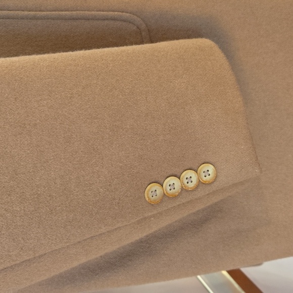 Talia Mens Wool Double Breasted Coat Camel Tan Size XXL - Picture 6 of 12